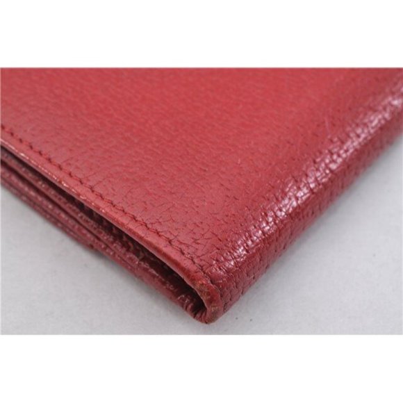 Gucci red leather wallet w square silver G clasp - Picture 10 of 15